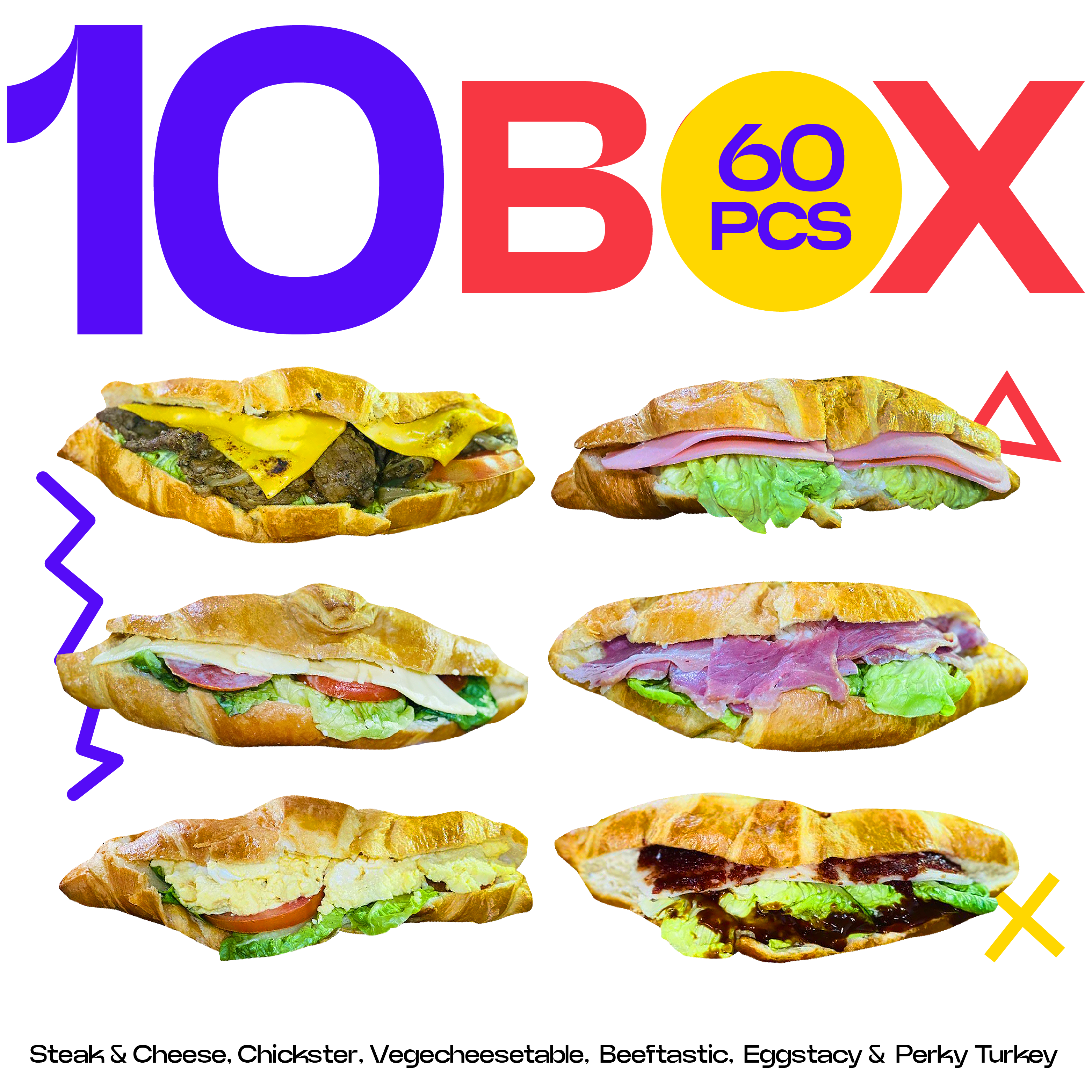 Mini Croissant (Mix) - 10 box (60pcs)